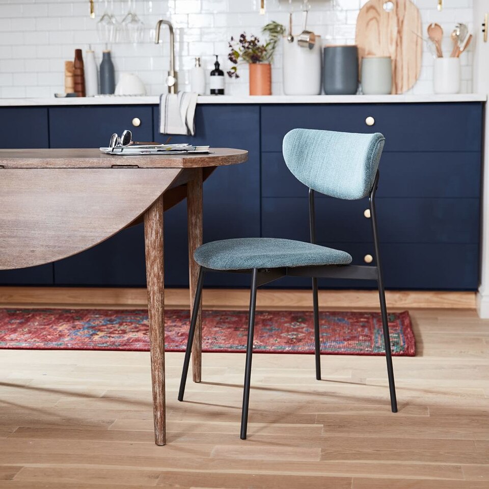 MidCentury Modern Petal Upholstered Dining Chair west elm United Kingdom